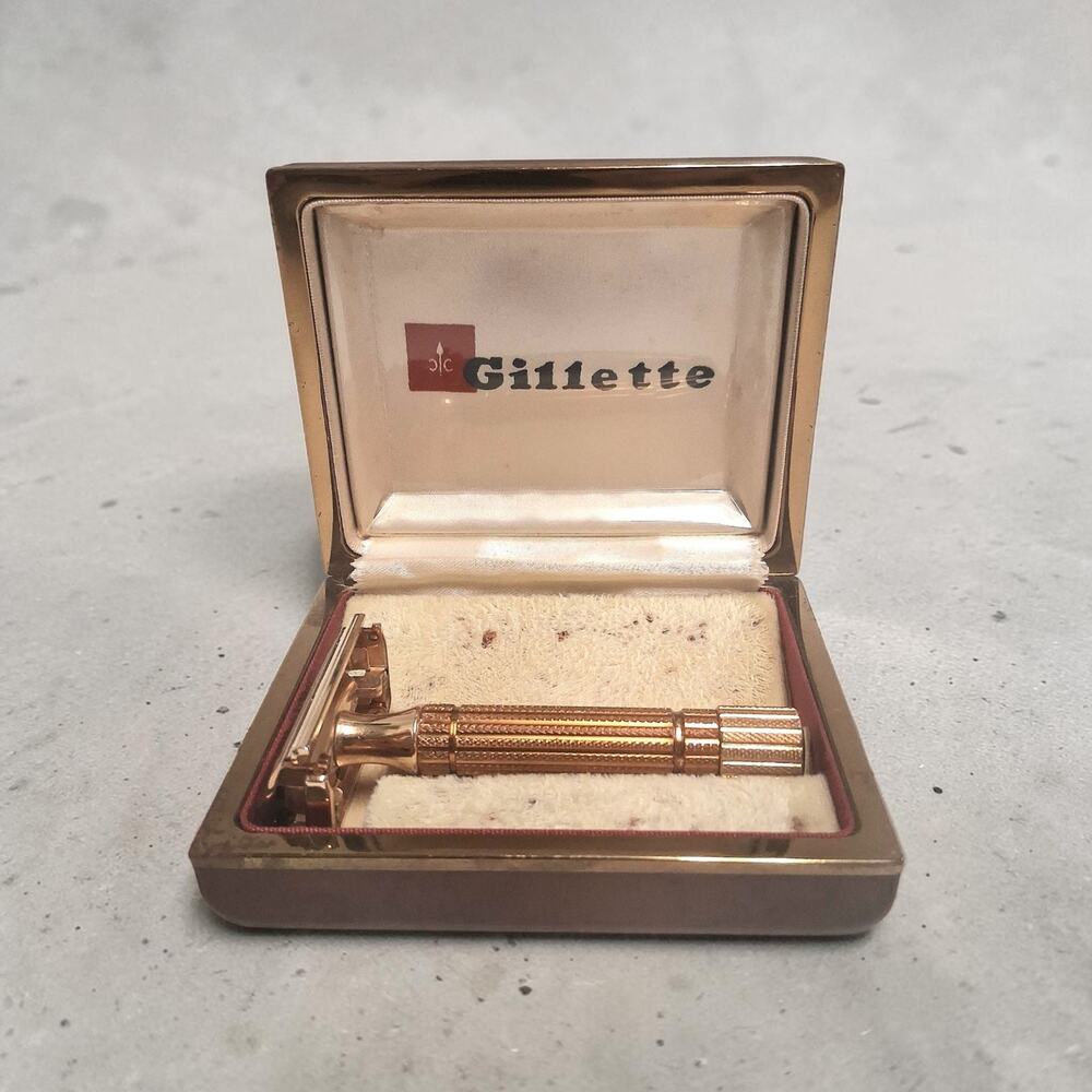 Gillette Diplomat Double Edge Safety Razor Set 1950s